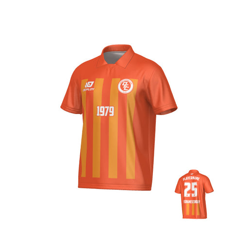 Bars Collared Jersey - Orange
