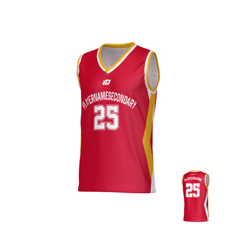 Arrow Basketball Jersey - Red & Yellow