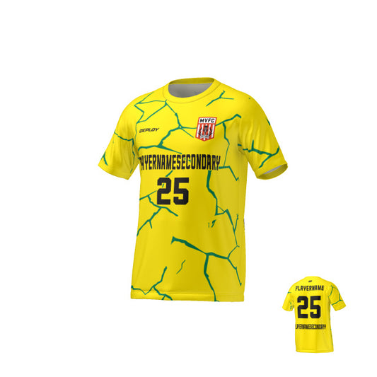 Moss Vale FC - Flight Jersey Cracks - Yellow