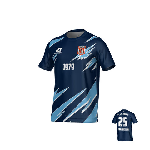MOSS VALE FC SUMMER - SHARP - NAVY & SKY BLUE