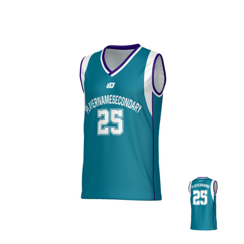 Edge Basketball Jersey - Teal & Purple