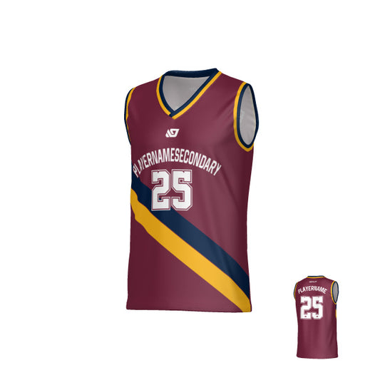 Drift Basketball Jersey - Maroon & Navy