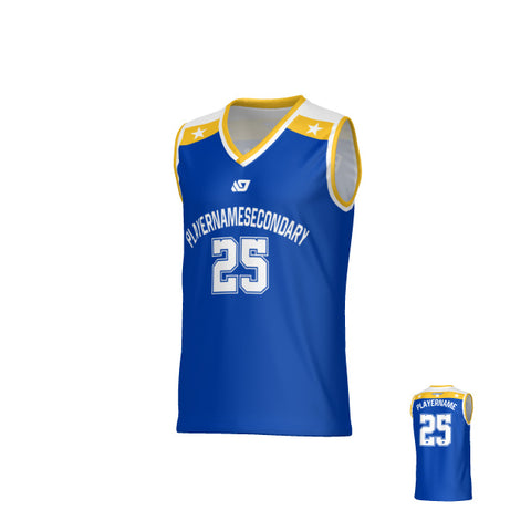 Core Basketball Jersey - Royal Blue & Yellow