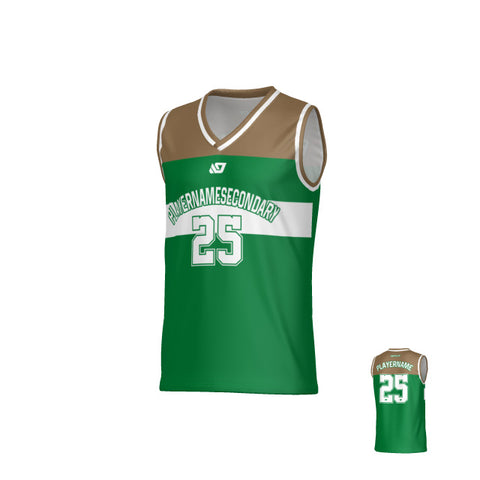 Bandit Basketball Jersey - Pine Green & Gold