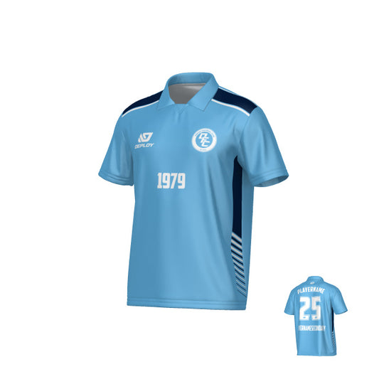 Apex Collared Jersey - Sky Blue & Navy
