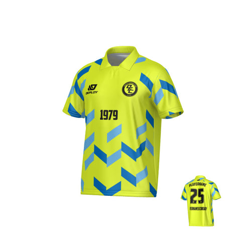 Arrows Collared Jersey - Neon Yellow