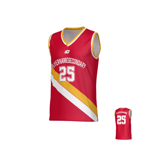 Drift Basketball Jersey - Red & Yellow