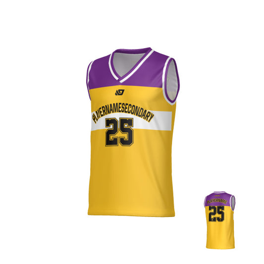 Bandit Basketball Jersey - Yellow & Purple