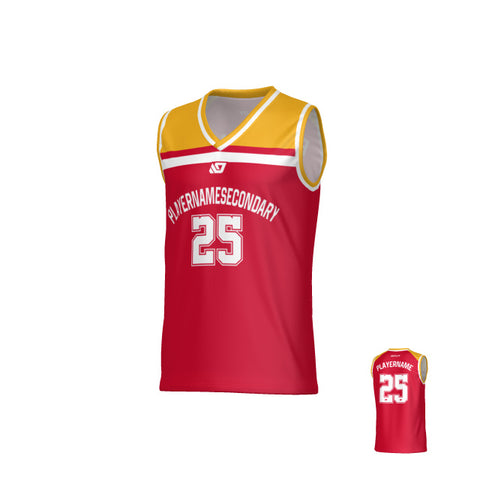 Captain Basketball Jersey - Red & Yellow