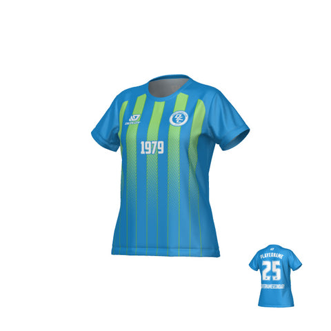 Streamline Womens Jersey - Blue & Neon Green