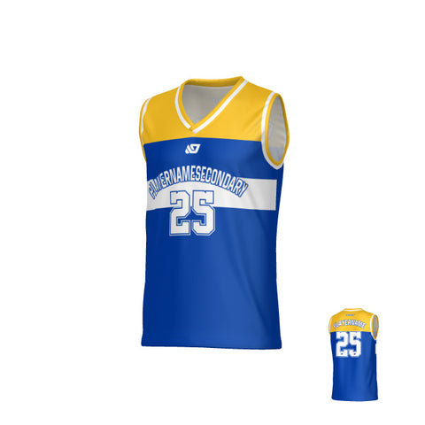 Bandit Basketball Jersey - Royal Blue & Yellow