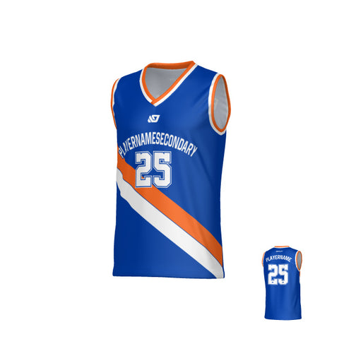 Drift Basketball Jersey - Blue & Orange