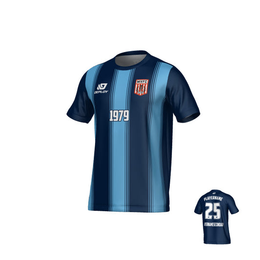 MOSS VALE FC SUMMER - PILLARS - NAVY & SKY BLUE