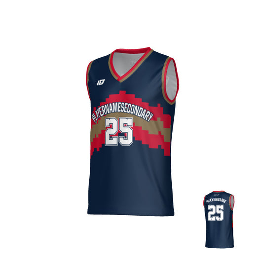 Altitude Basketball Jersey - Navy & Red