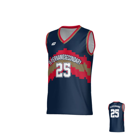 Altitude Basketball Jersey - Navy & Red