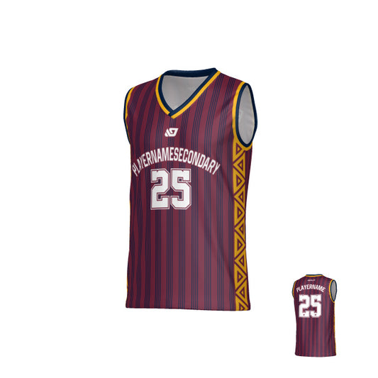 Heritage Basketball Jersey - Maroon & Navy