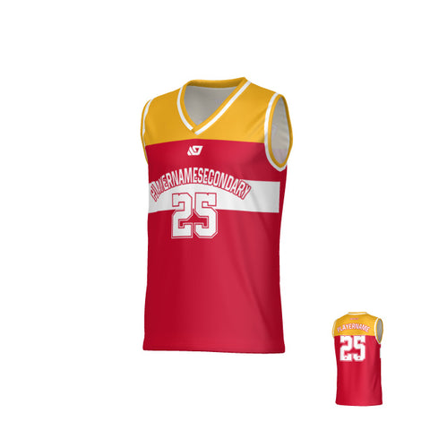 Bandit Basketball Jersey - Red & Yellow