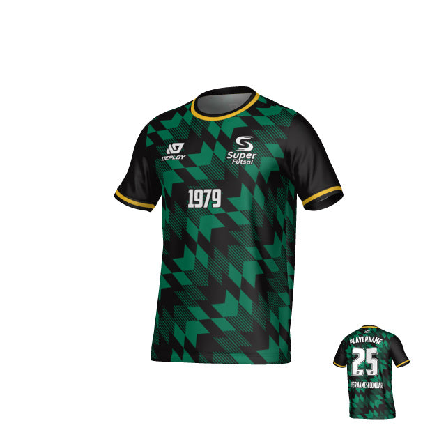 SUPER FUTSAL - LEAVES - BLACK & GREEN