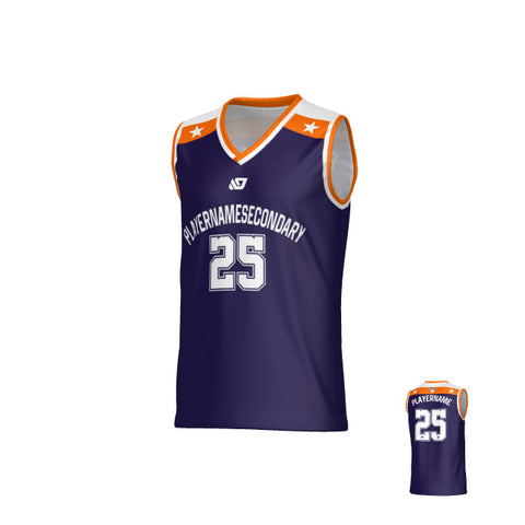 Core Basketball Jersey - Purple & Orange