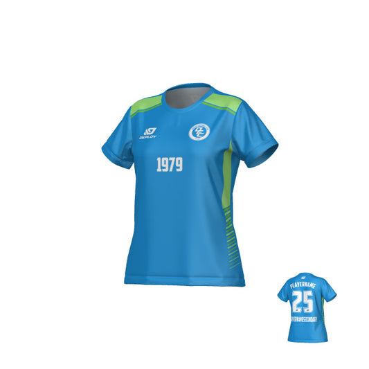 Apex Womens Jersey - Blue & Neon Green