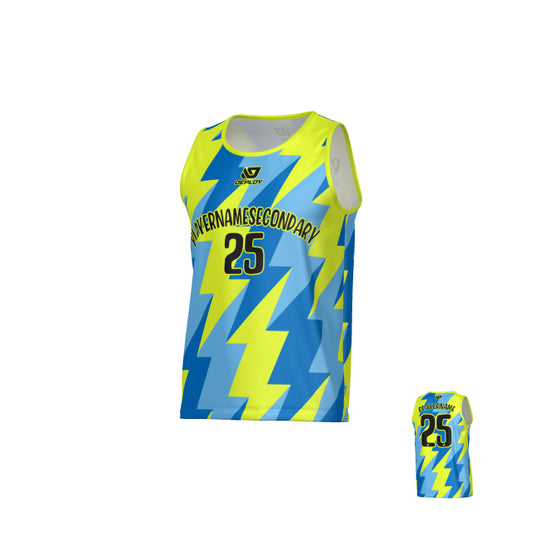Bolts Sports Singlet - Neon Yellow