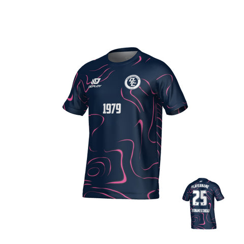 Marble Jersey - Navy