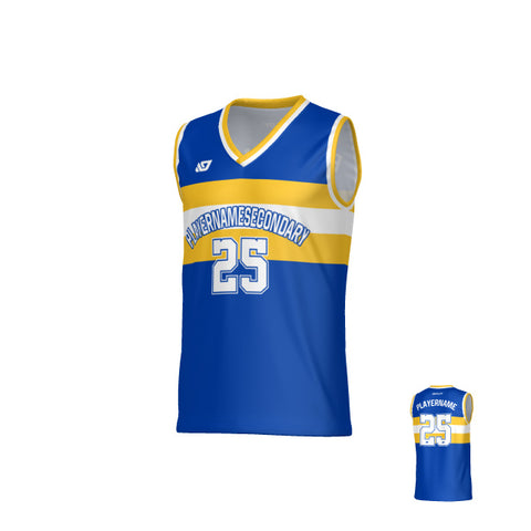 Legacy Basketball Jersey - Royal Blue & Yellow