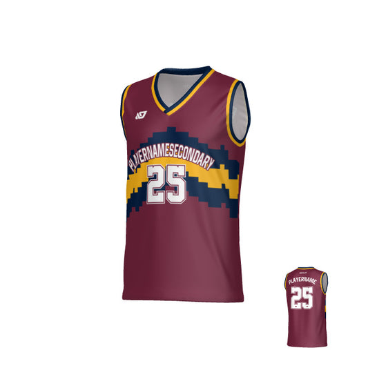Altitude Basketball Jersey - Maroon & Navy