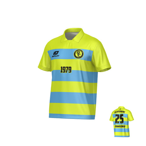 Hoops Collared Jersey - Neon Yellow
