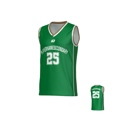 Carbon Basketball Jersey - Pine Green & Gold