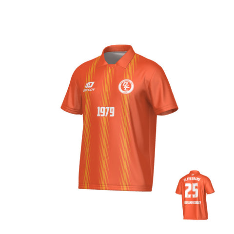 Zig Zag Collared Jersey - Orange