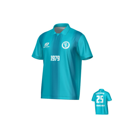 Pillars Collared Jersey - Teal