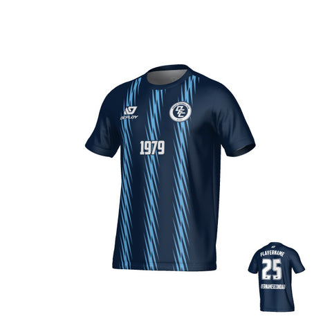 Zig Zag Jersey - Navy & Sky Blue