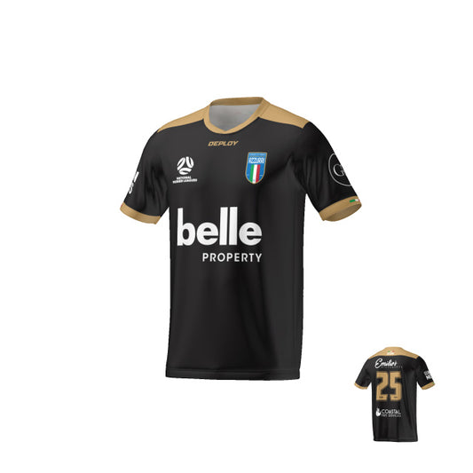 Charlestown Azzurri FC - 2025 Mens 1st Grade NPL Away Jersey - GK - Black
