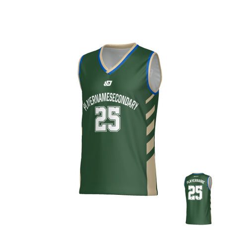 Sprint Basketball Jersey - Green & Cream