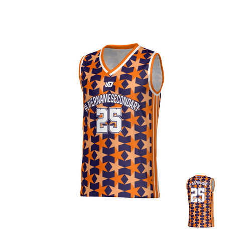 Matrix Basketball Jersey - Purple & Orange