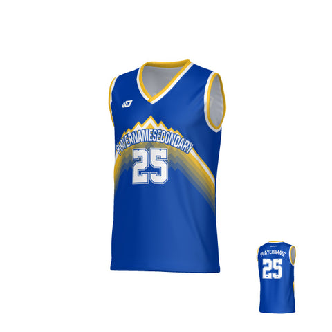 Horizon Basketball Jersey - Royal Blue & Yellow