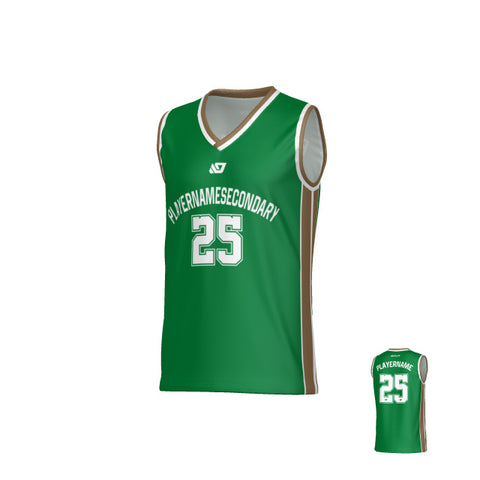 Channel Basketball Jersey - Pine Green & Gold