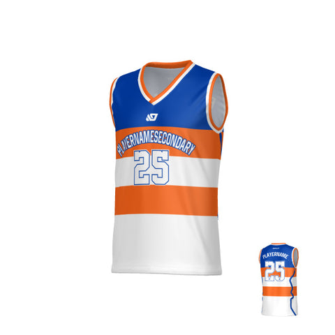 Victory Basketball Jersey - Blue & Orange
