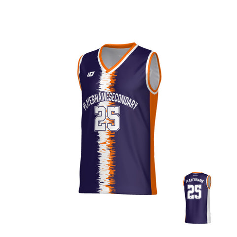Static Basketball Jersey - Purple & Orange