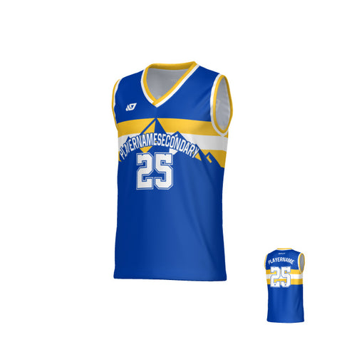 Summit Basketball Jersey - Royal Blue & Yellow