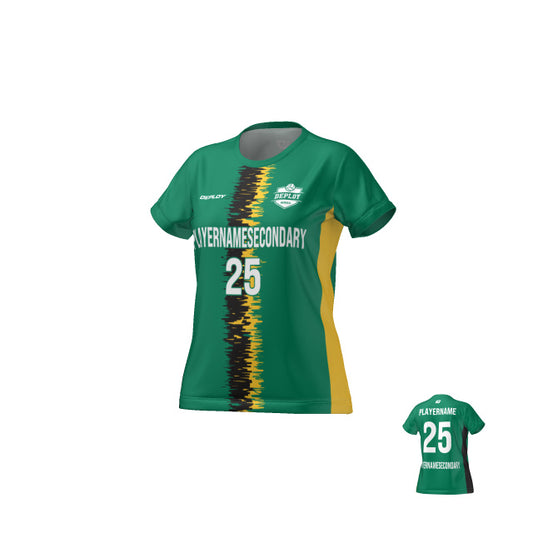 Flight Jersey Womens Static Stripe - Green