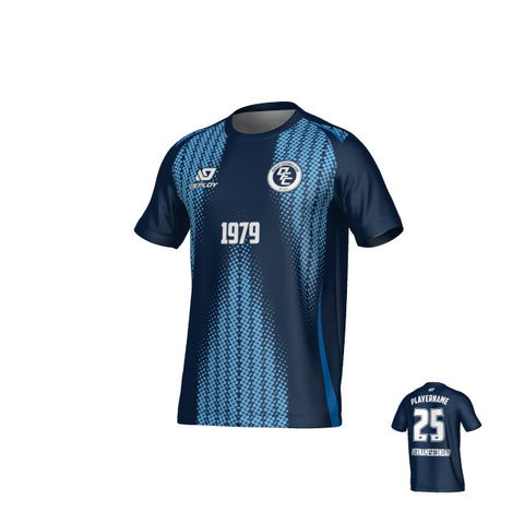 Half Tone Jersey - Navy & Sky Blue