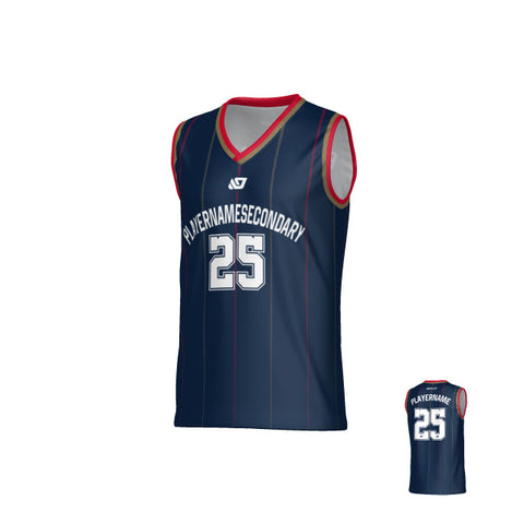 Stealth Basketball Jersey - Navy & Red
