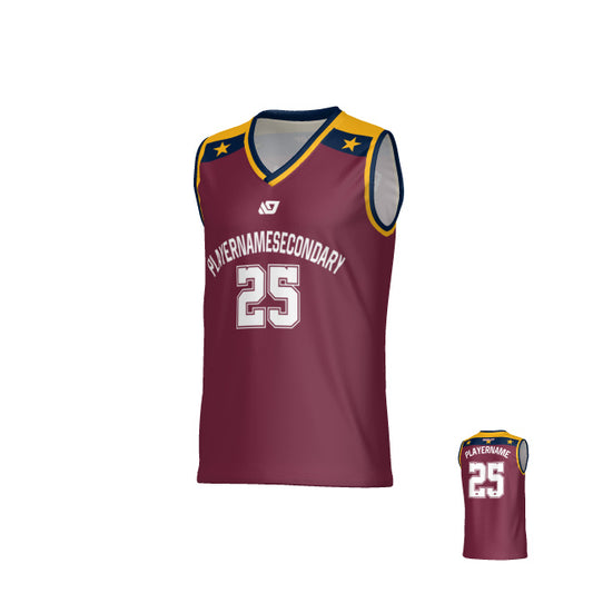 Core Basketball Jersey - Maroon & Navy