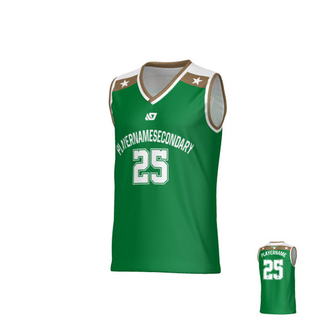 Core Basketball Jersey - Pine Green & Gold