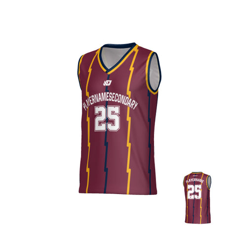 Volt Basketball Jersey - Maroon & Navy