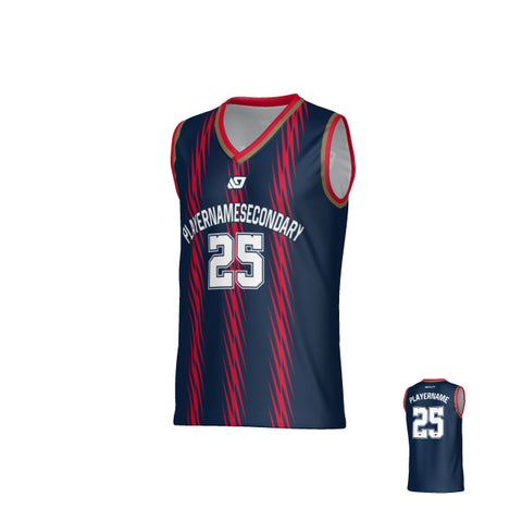 Torrent Basketball Jersey - Navy & Red