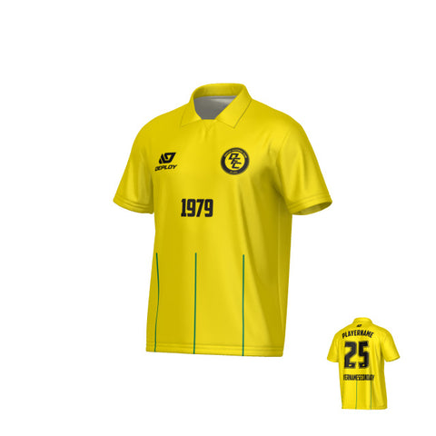 Linear Collared Jersey - Yellow