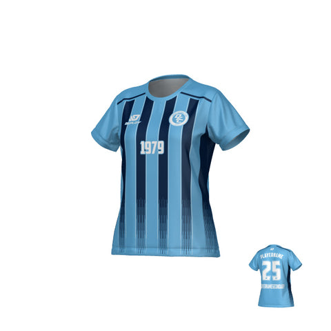Classic Womens Jersey - Sky Blue & Navy